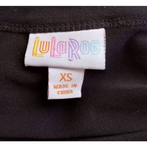 LULAROE BLACK T-SHIRT SZ.XS EUC. - Picture 3 of 4